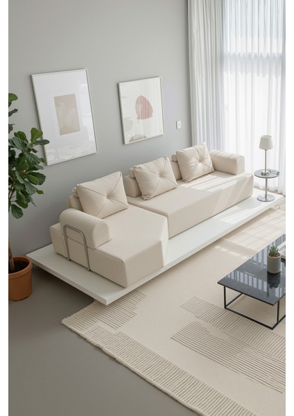 Cardano Lüks Köşe Koltuk Salon L Koltuk Takımı Tamamen Sünger Modern Köşe Oturma Grubu