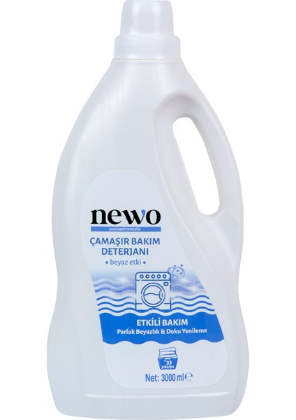 Sıvı Çamaşır Bakım Deterjanı Beyaz 3l 3 Adet