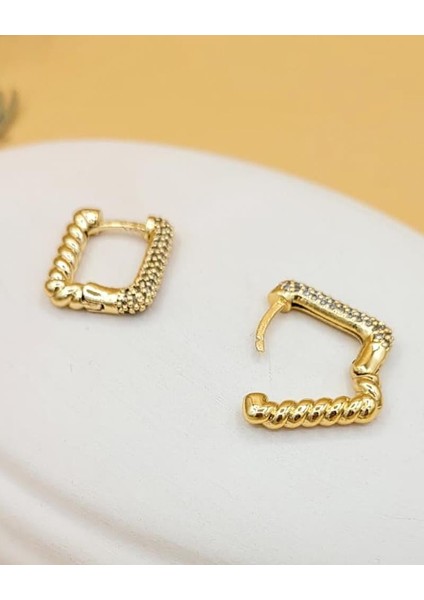 Gold Kare Halka Küpe fiyatları