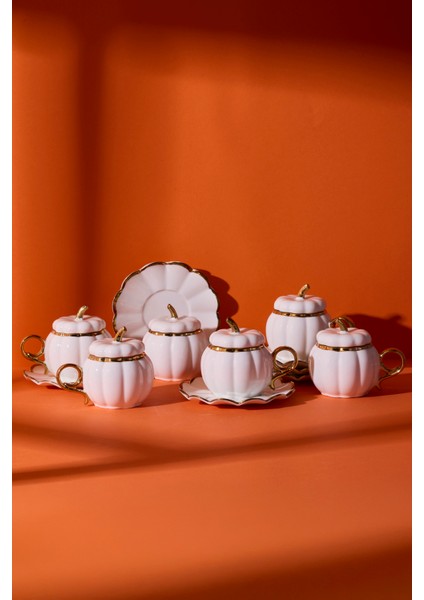 Kabak 6 Kişilik Porselen Kahve Fincanı 10X7.2X7.3 cm