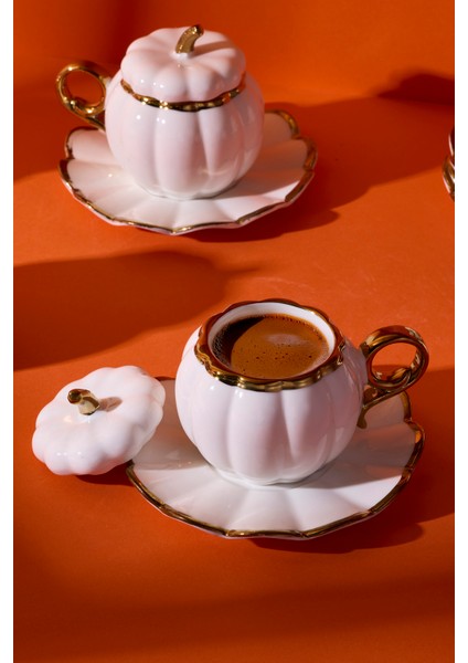 Kabak 6 Kişilik Porselen Kahve Fincanı 10X7.2X7.3 cm modelleri