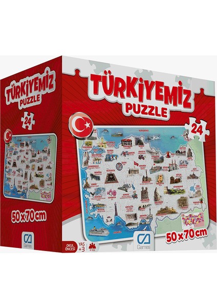 3 Adet Türkiyemiz Yer Puzzle CA5079 fiyatları