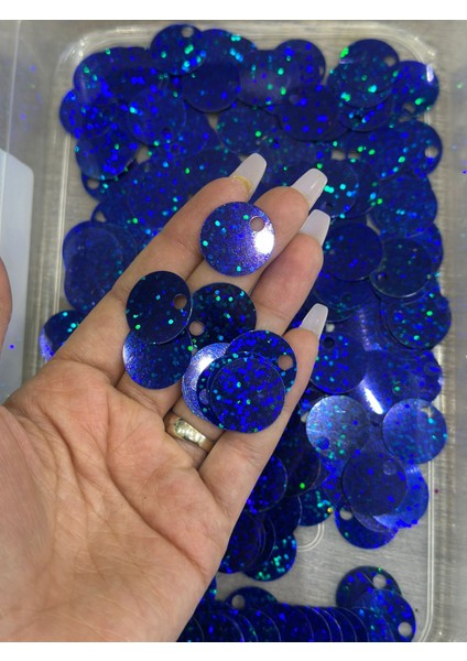 30 gr 2 cm Parlament Mavi Simli Çanta Pul Payet