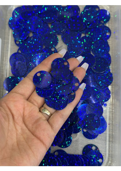 30 gr 2 cm Parlament Mavi Simli Çanta Pul Payet modelleri