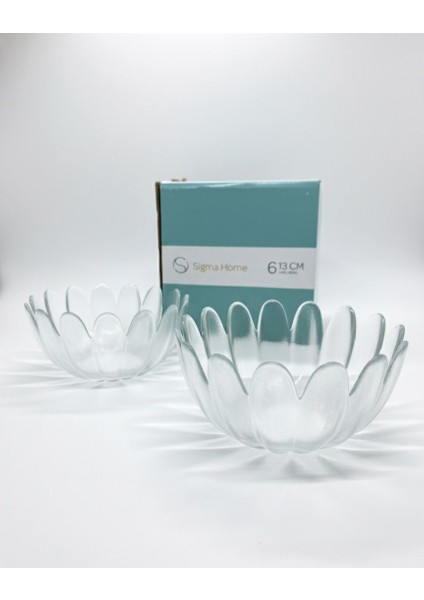 6'li Çiçek Formlu Cam Sunum Kasesi fiyatları