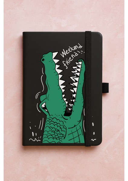 Promosyon Tarihsiz Premium Termo Defter Desenli 192 Yaprak - Timsah