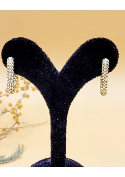 Gold Kare Halka Küpe modelleri