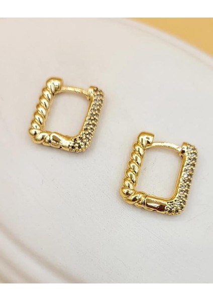 Gold Kare Halka Küpe indirimleri