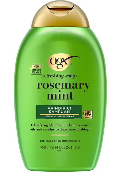 Rosemary Mint Arındırıcı Şampuan 385 ml 3 Adet