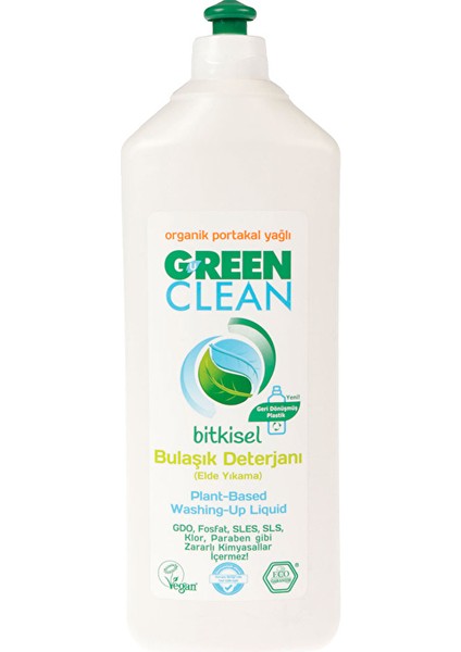 3 Adet Green Clean Bitkisel Bulaşık Deterjanı 730 ml