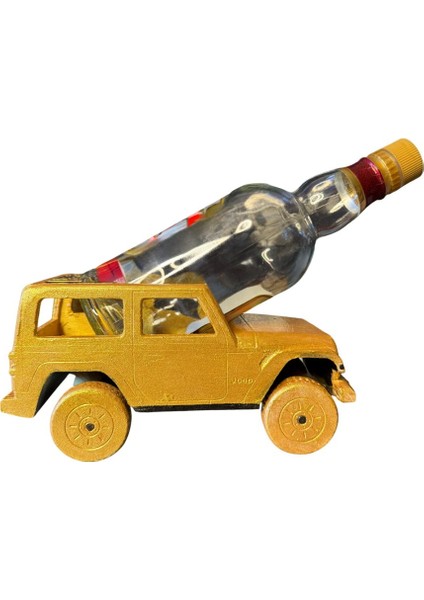 Jeep Figürlü Şarap Standı – El Boyaması Dekoratif Araç Temalı Şarap Tutucu ve Masa Üstü Obje modelleri