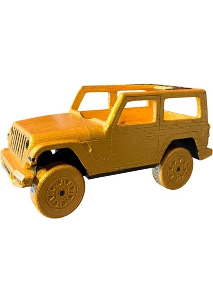 Jeep Figürlü Şarap Standı – El Boyaması Dekoratif Araç Temalı Şarap Tutucu ve Masa Üstü Obje