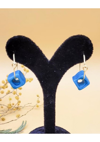 Mavi Nazar Halka Küpe-2