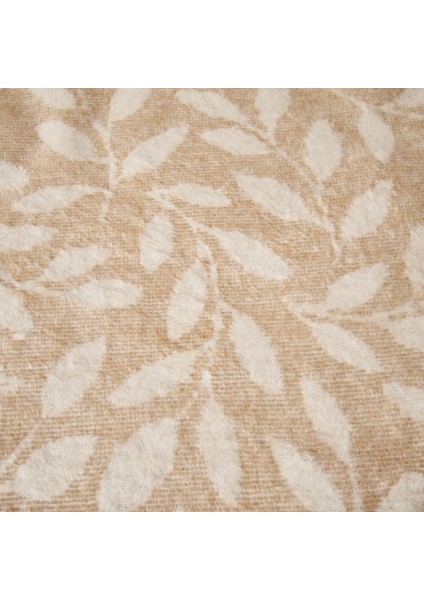 Soft Sprig Pamuklu Tek Kişilik Battaniye - Bej - 150X200 cm fiyatları