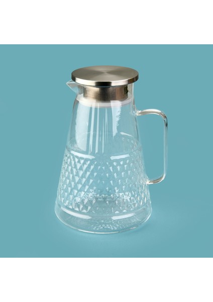 Kesik Cam Sürahi - Şeffaf - 1,8 Lt