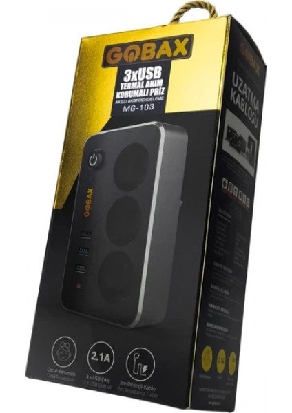 Akım Korumalı Akıllı Priz,termal Akım Korumalı 3x Ledli Usb, 3x Priz 2 M Uzatmalı Çocuk Korumalı (5324) fırsatları