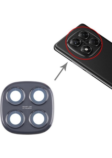 Xiaomi Uyumlu Redmi Note 14 Pro 4g Kamera Lensi Cam Çerçeveli Full Siyah 24116RACCG fırsatları