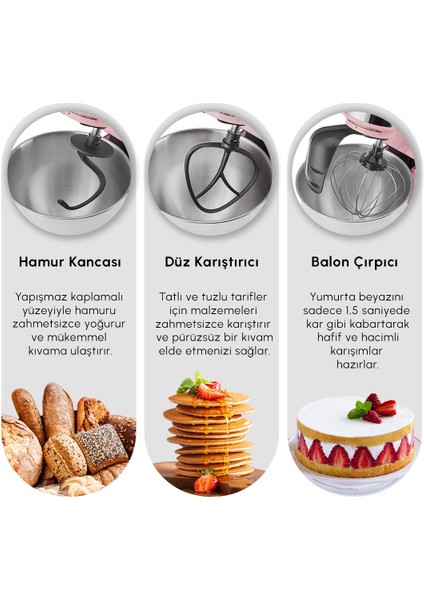 2000W Yüksek Güçlü ve 7 Litrelik Büyük Hazneli Dijital Ekranlı Çırpma, Karıştırma ve Hamur Yoğurma Makinesi & Mutfak Şefi + Hassas Mutfak Tartı fırsatları