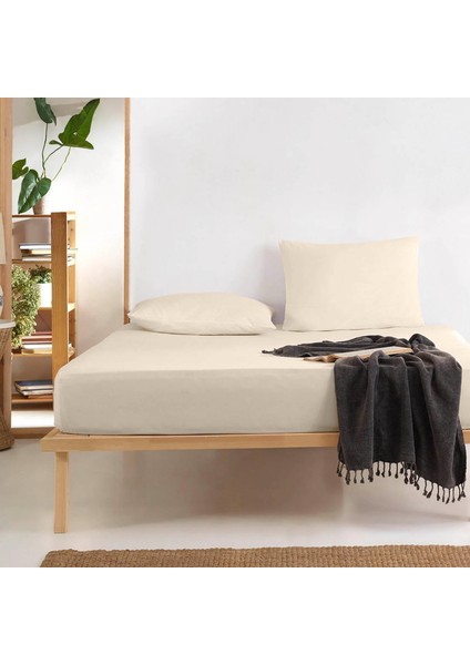 Tek Kişilik Çarşaf Seti - Ekru - 160X240 cm + 50X70 cm