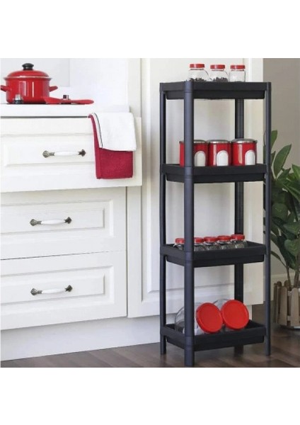 Siyah Dikdörtgen Raf Ünitesi Plastik (5324)