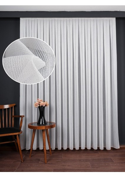 Ozi Yeni Sezon Çizgili Örme Tül Perde (1/3 Sık Pile) modelleri