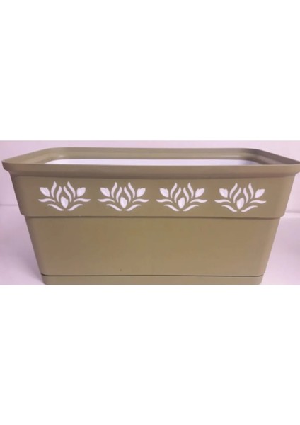 30 cm Uzunluğunda Çift Renkli Balkon Saksı ROYALEKS-AK637