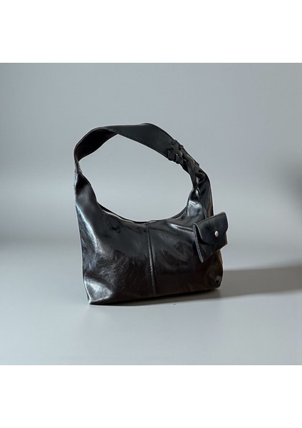 Cüzdan Örgü Detaylı Kadın Omuz Çantası