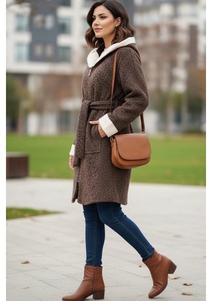 Fermuarlı Garnili Çift Cep Kemerli Kaşe Kap fiyatları