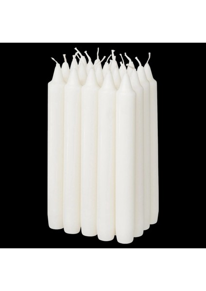 Kyandoru - Jubla Serisi Şamdan Mumu (10'lu Paket), 22 Cm, +/- 6,5 Saat, Sert, Kokusuz, Şık, Kaliteli