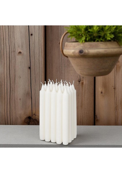 Kyandoru - Jubla Serisi Şamdan Mumu (10'lu Paket), 22 Cm, +/- 6,5 Saat, Sert, Kokusuz, Şık, Kaliteli fırsatları