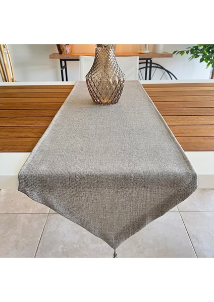 Desenizmir Keten Dokulu Gri Runner fiyatları