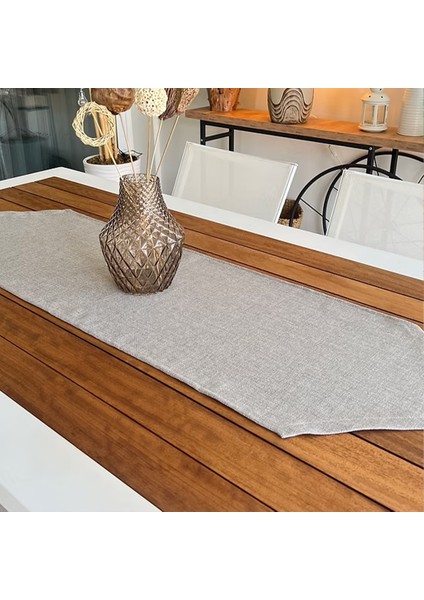 Desenizmir Keten Dokulu Gri Runner fırsatları