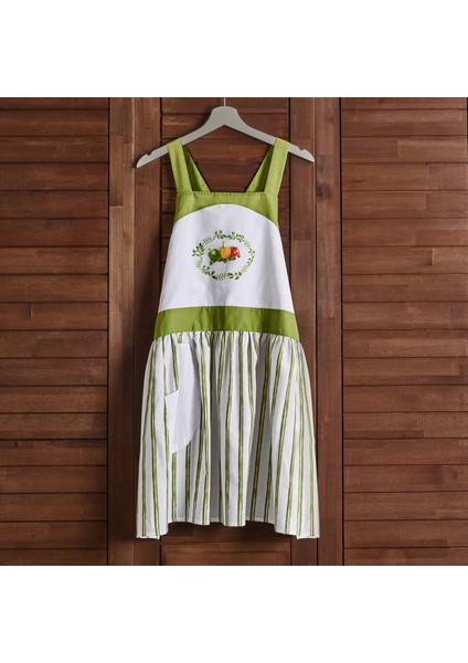 Soft Domates Turşu Desenli Mutfak Önlüğü - Renkli - 80X73 cm