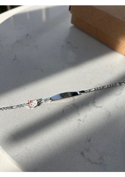 925 ayar gümüş çocuk bileklik 15 cm hello kity desen