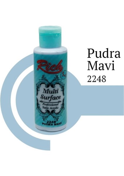 Rich Multi Surface 2248 Pudra Mavi Akrilik Boya 120 cc
