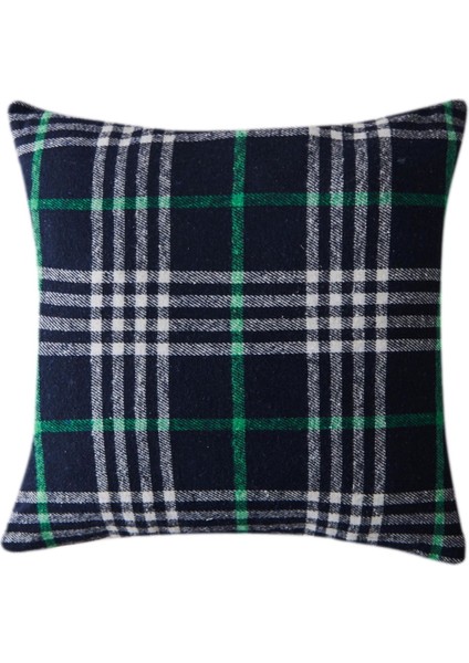 Ekose Desenli Kırlent - Lacivert - 40X40 cm fiyatları