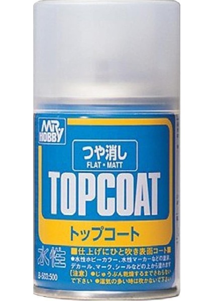 Mr.hobby B-503 86 Ml. Mr.top Coat Mat Vernik, Sprey Model Boyası