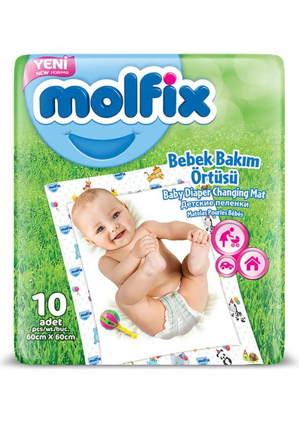 2 Adet Molfix Bebek Bakım Örtüsü 60X60 cm 10'lu fiyatları