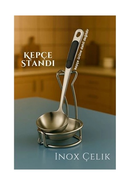 Bfs Inox Kepçe Standı - Kaşık Kepçe Standı- Profesyonel Şef Tasarımı