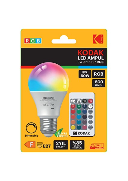 2 Adet Kodak Rgb LED Ampul