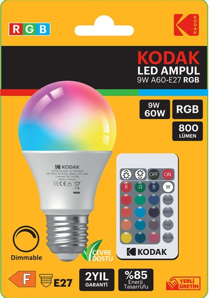 2 Adet Kodak Rgb LED Ampul fiyatları