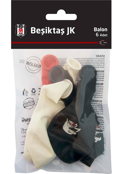 2 Adet Beşiktaş Poşet Içi 6'lı Balon fiyatları