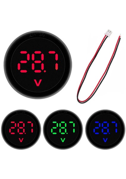 Yuvarlak Voltmetre Dc 4-100V Kırmızı fiyatları