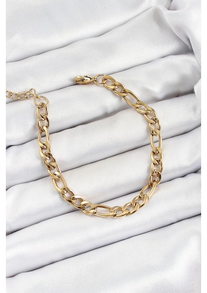 Bfs 316L Çelik Gold Renk Zincir Erkek Bileklik