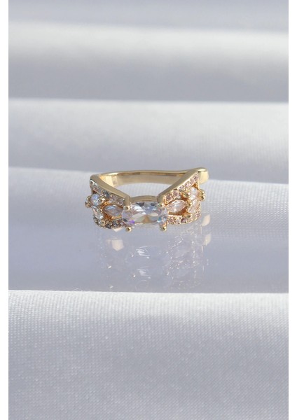 Bfs Pirinç Gold Renk Zirkon Taş Kaplama Earcuff Küpe