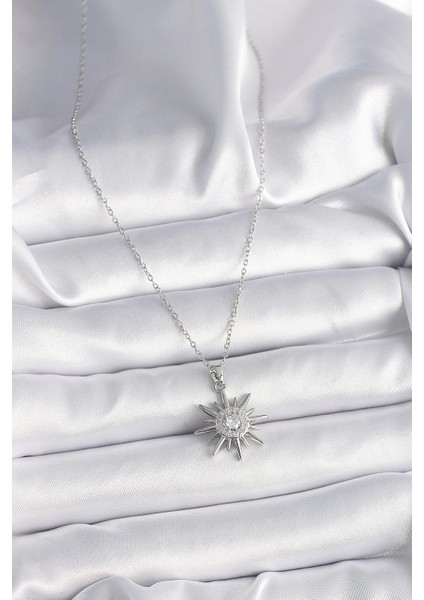 Bfs 316L Çelik Gümüş Renk Zincir Zirkon Taşlı Güneş Model Kadın Yüzük fiyatları