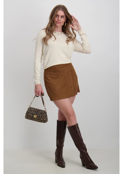 Kadın Onlanabella Taş Detaylı Bisiklet Yaka Kazak 15355228 Ekru fiyatları