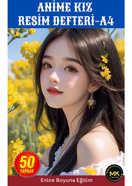 Anime Kız Resim Defteri (Orta Boy)