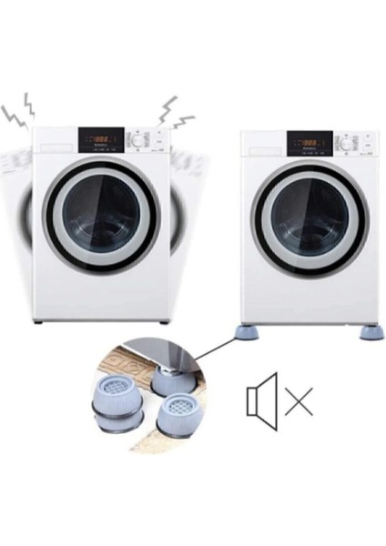 Gürültü Engelleyici ve Kaymaz Titreşim Önleyici Kauçuk Ayak Pedleri Çamaşır Makinesi Stoper 4'lü Set modelleri