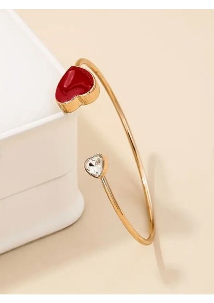 14K Altın Kaplama Kalpli Bilezik modelleri